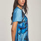 Women Regular Fit Top - Printed Blue