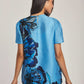 Women Regular Fit Top - Printed Blue