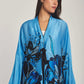 Women Regular Fit Kimono - Printed Blue