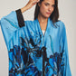 Women Regular Fit Kimono - Printed Blue