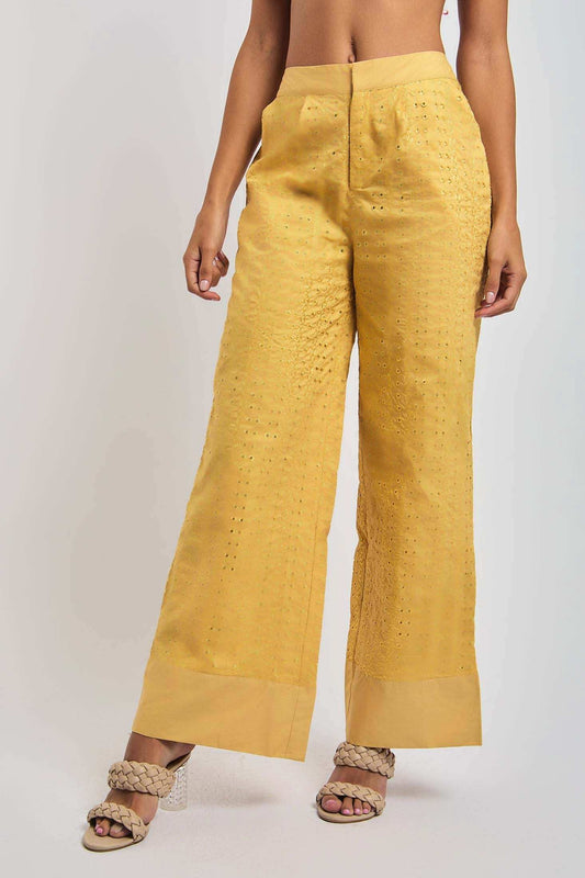 Women Regular Fit Pants Brown