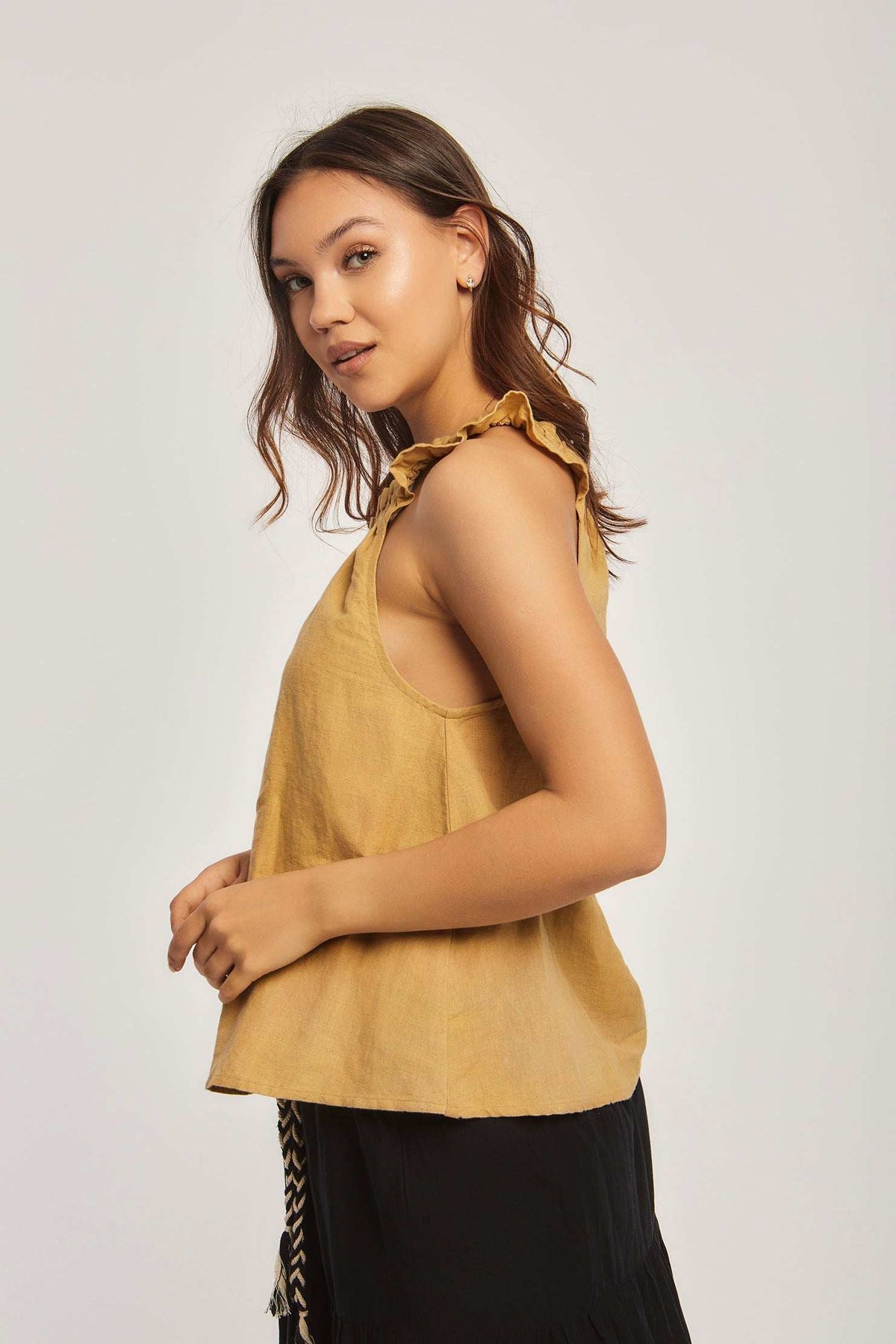 Women Regular Fit Top - Brown