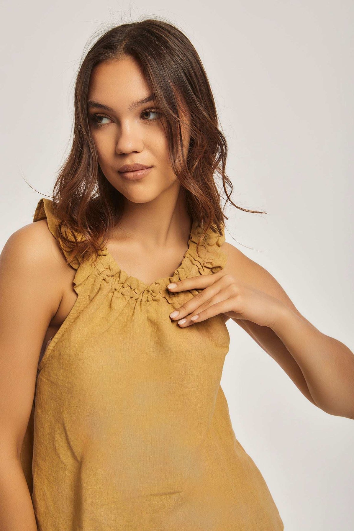 Women Regular Fit Top - Brown