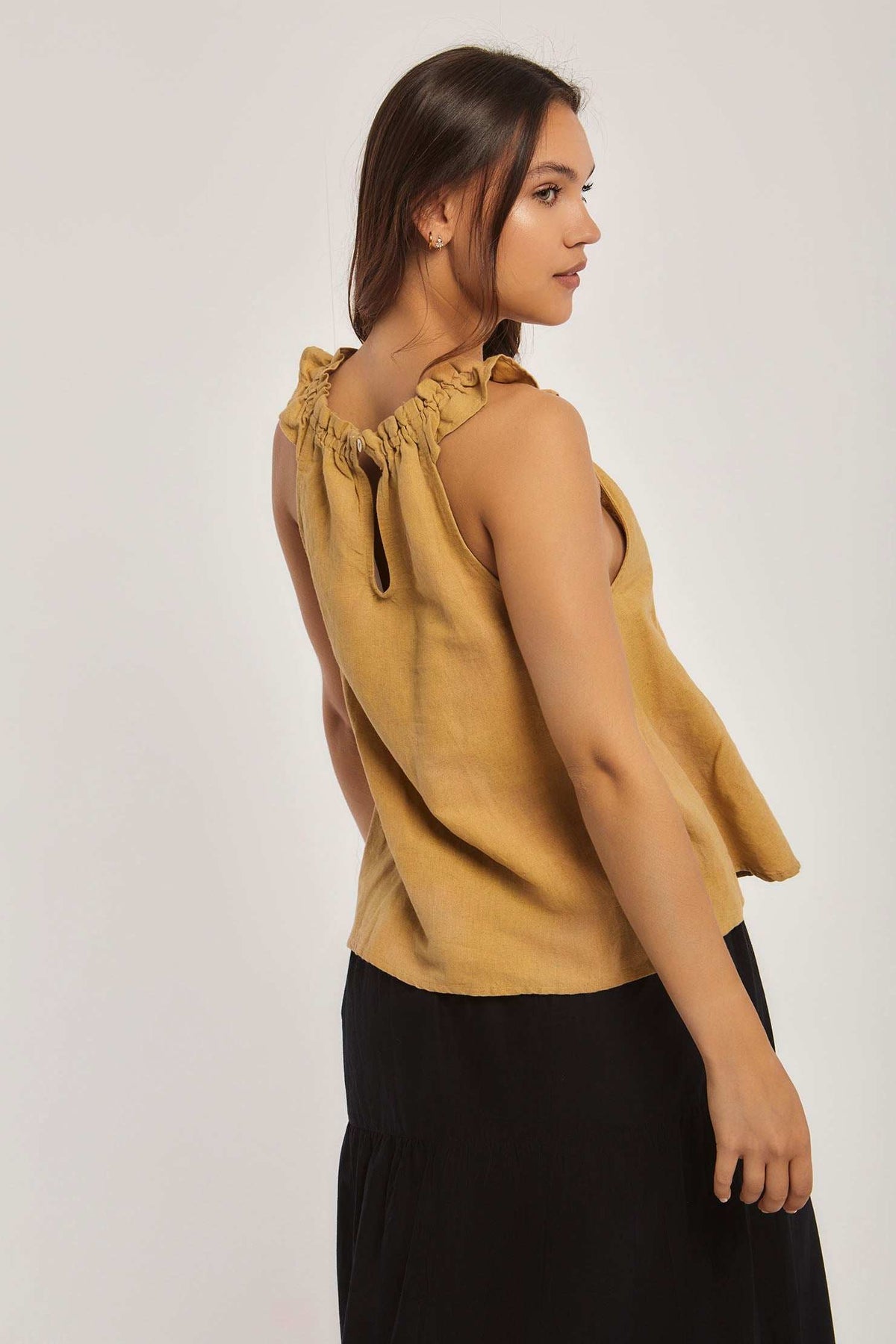 Women Regular Fit Top - Brown