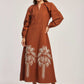 Women Regular Fit Dress - Brick Red