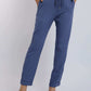 Dalydress women's blue drawstring trousers with pockets, urban casual style