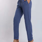 Dalydress women's blue drawstring pants with pockets, styled with heels, casual fashion