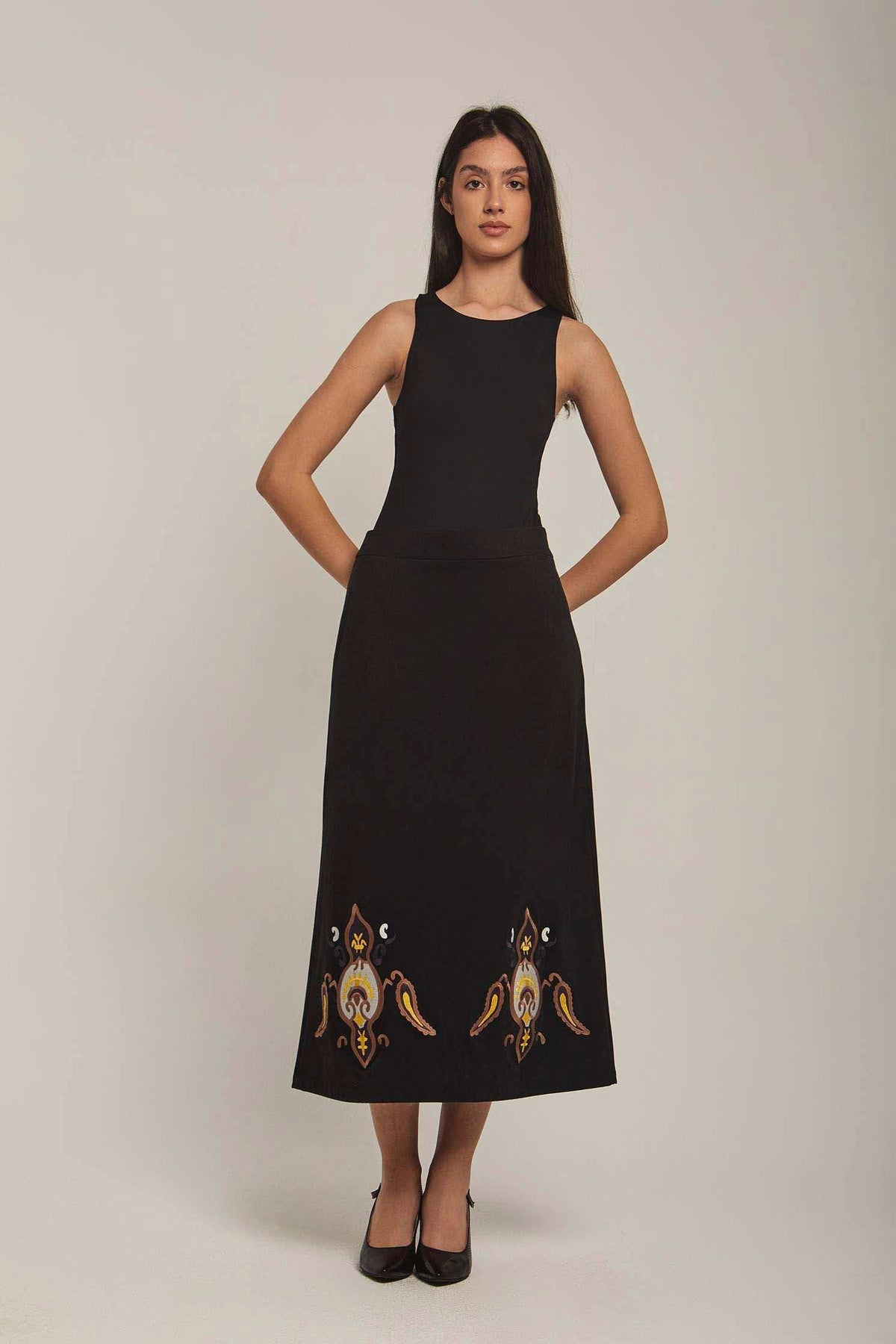 Women Regular Fit Skirt - Black