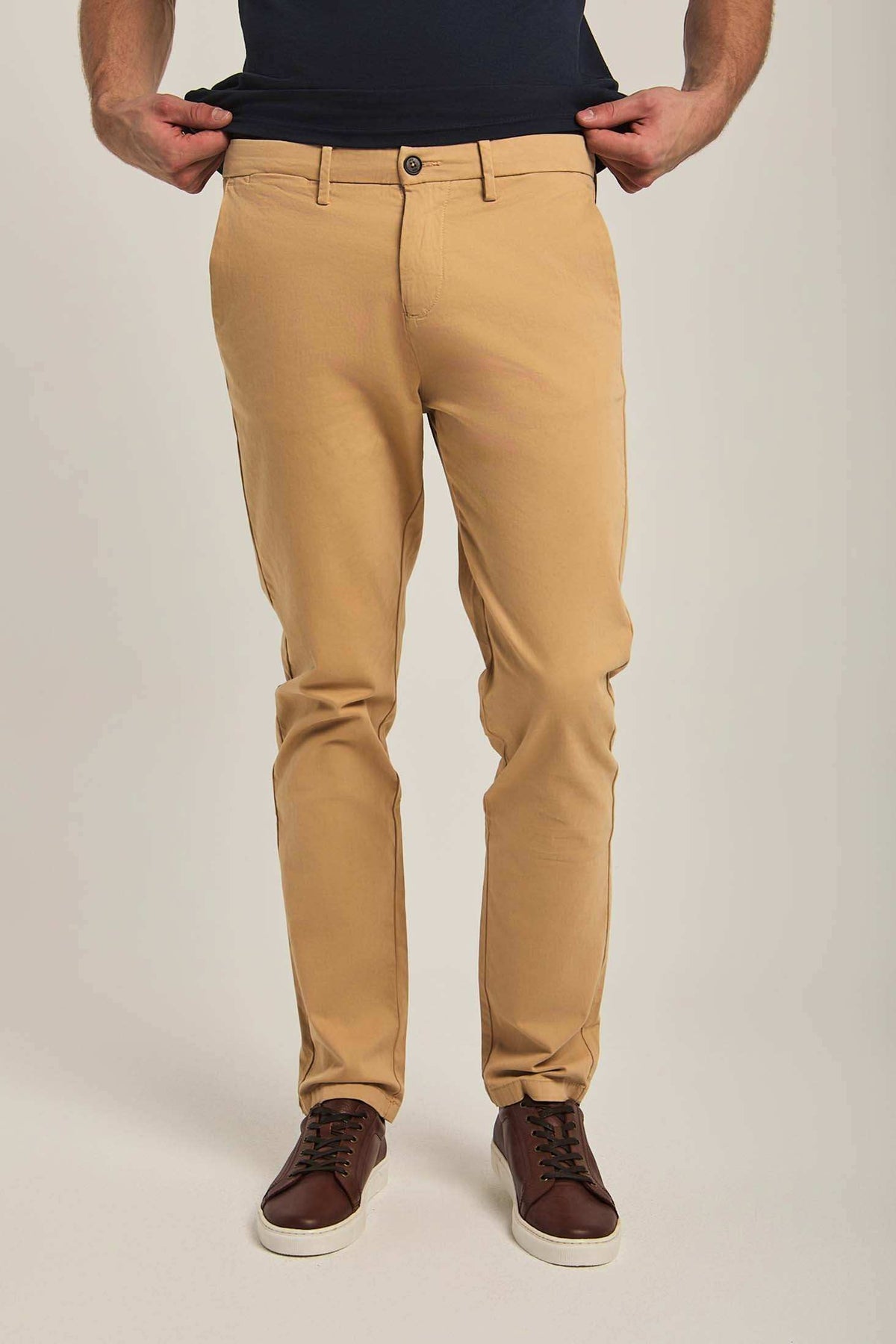 Men Slim Fit Pant - Beige
