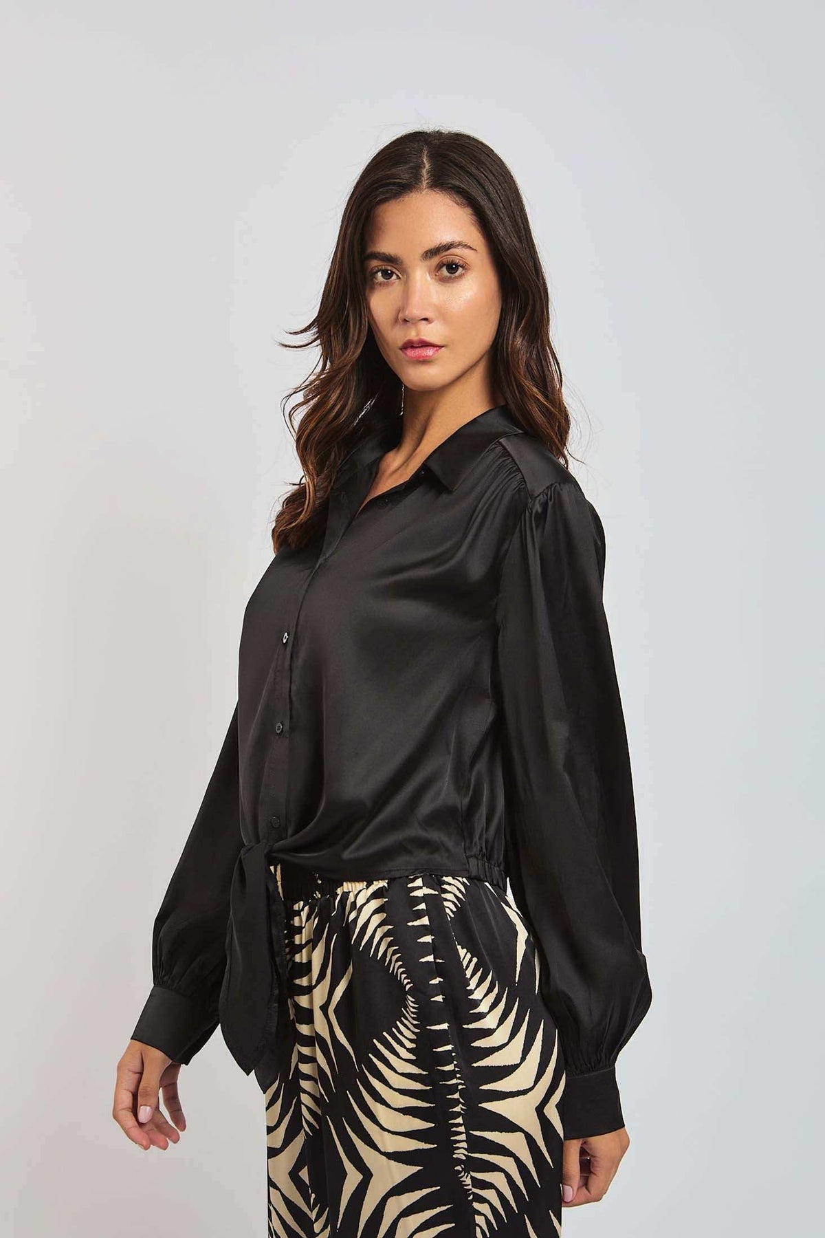 Women Regular Fit Blouse - Black