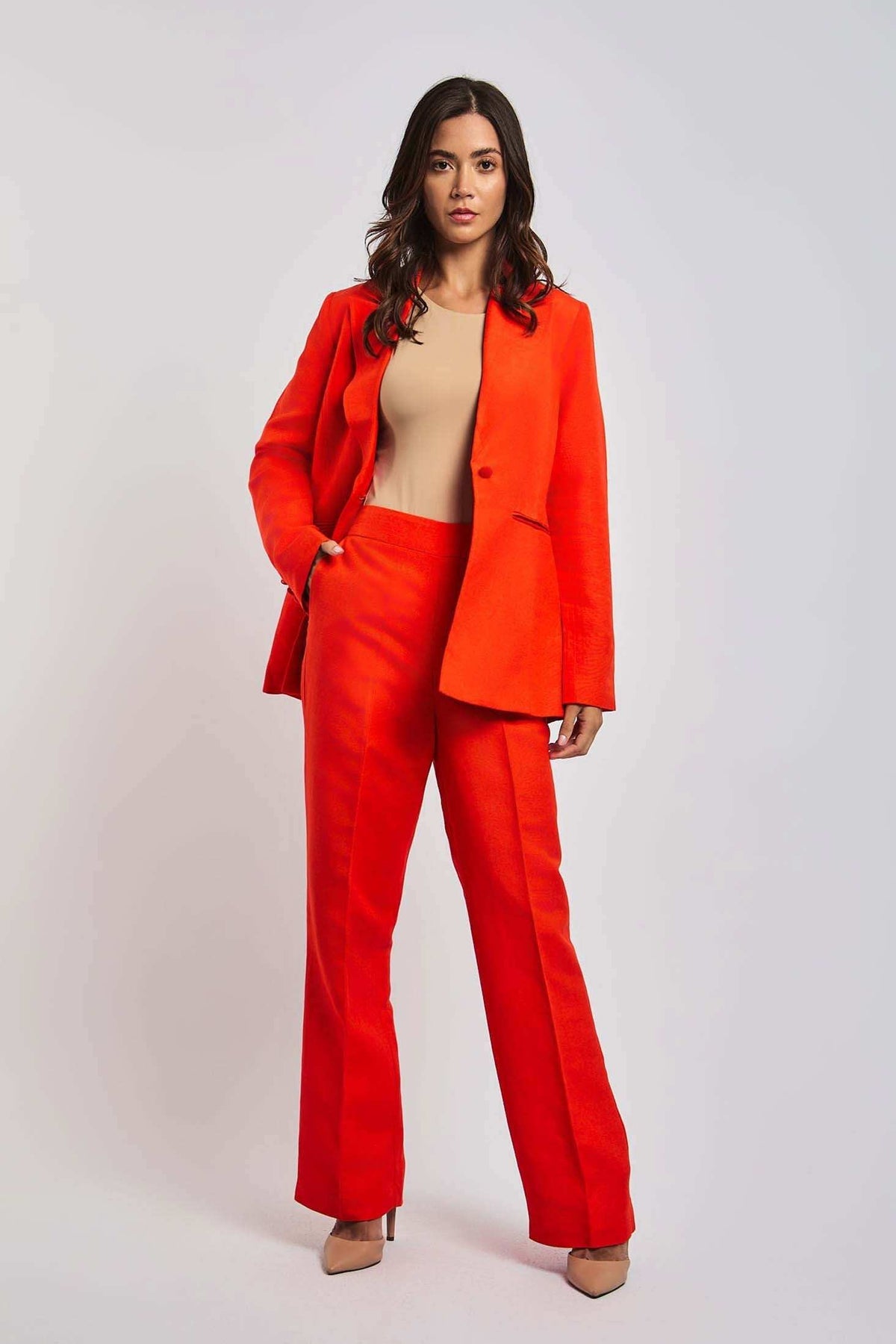 Women Regular Fit Pant - Orange