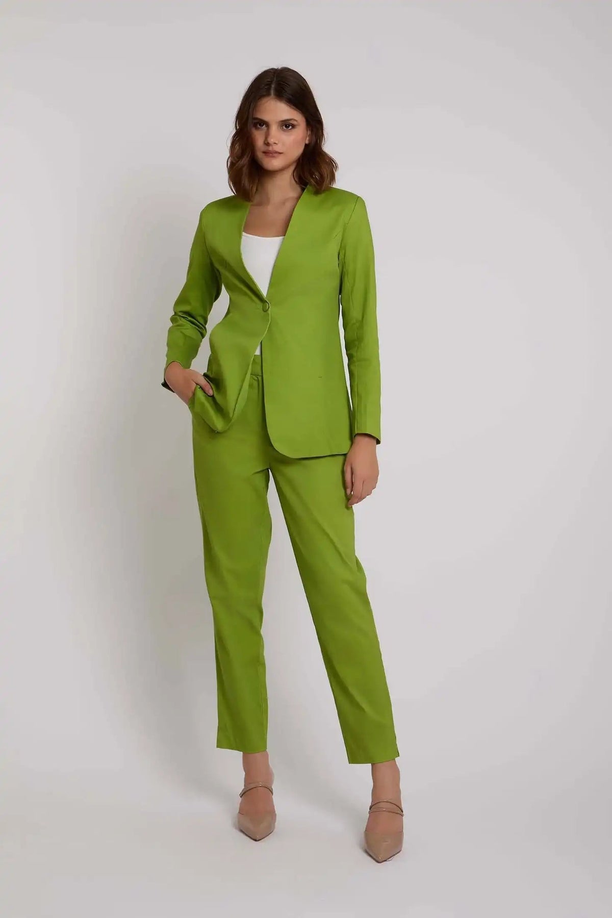 Women Regular Fit Jacket - Green