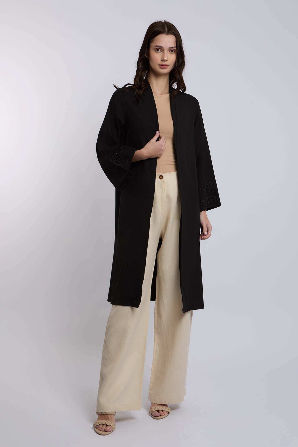 Women Regular Fit Kimono - Black