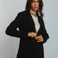 Women Regular Fit Blazer - Black