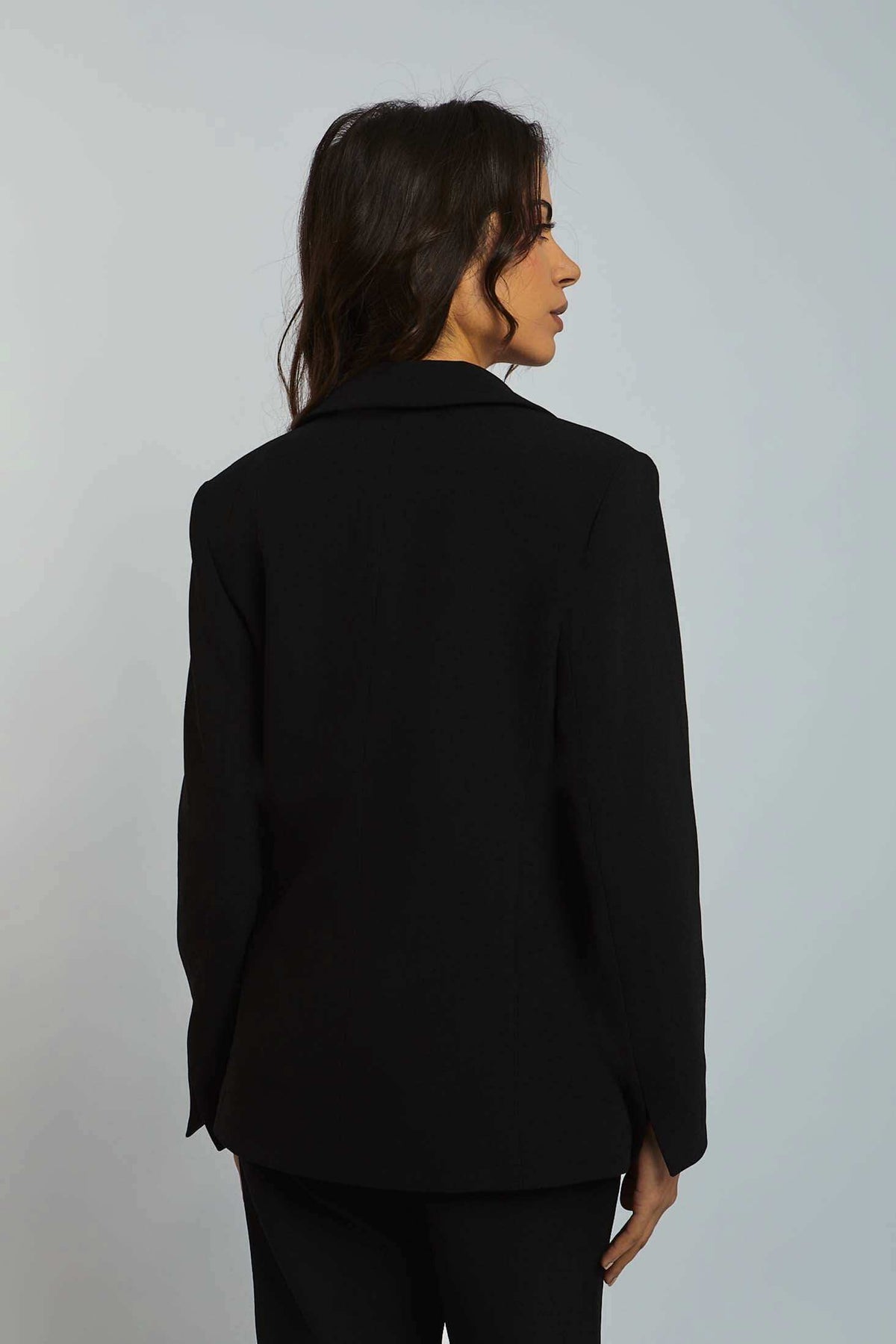 Women Regular Fit Blazer - Black