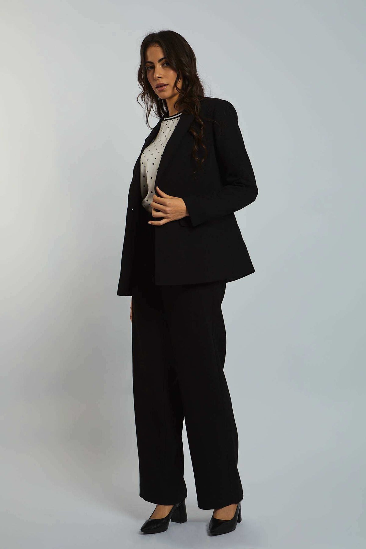 Women Regular Fit Blazer - Black