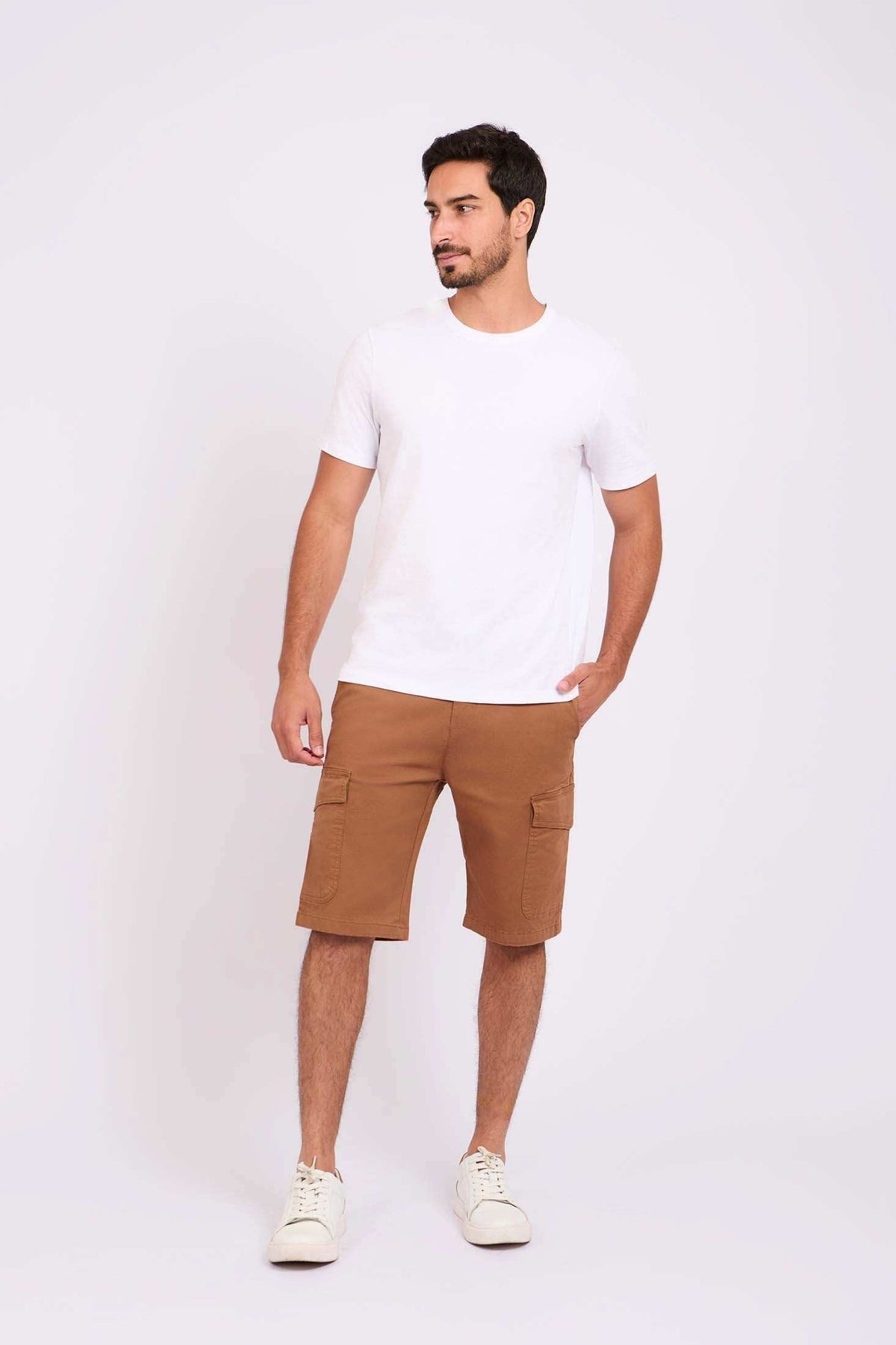 Men Regular Fit Bermuda Brown