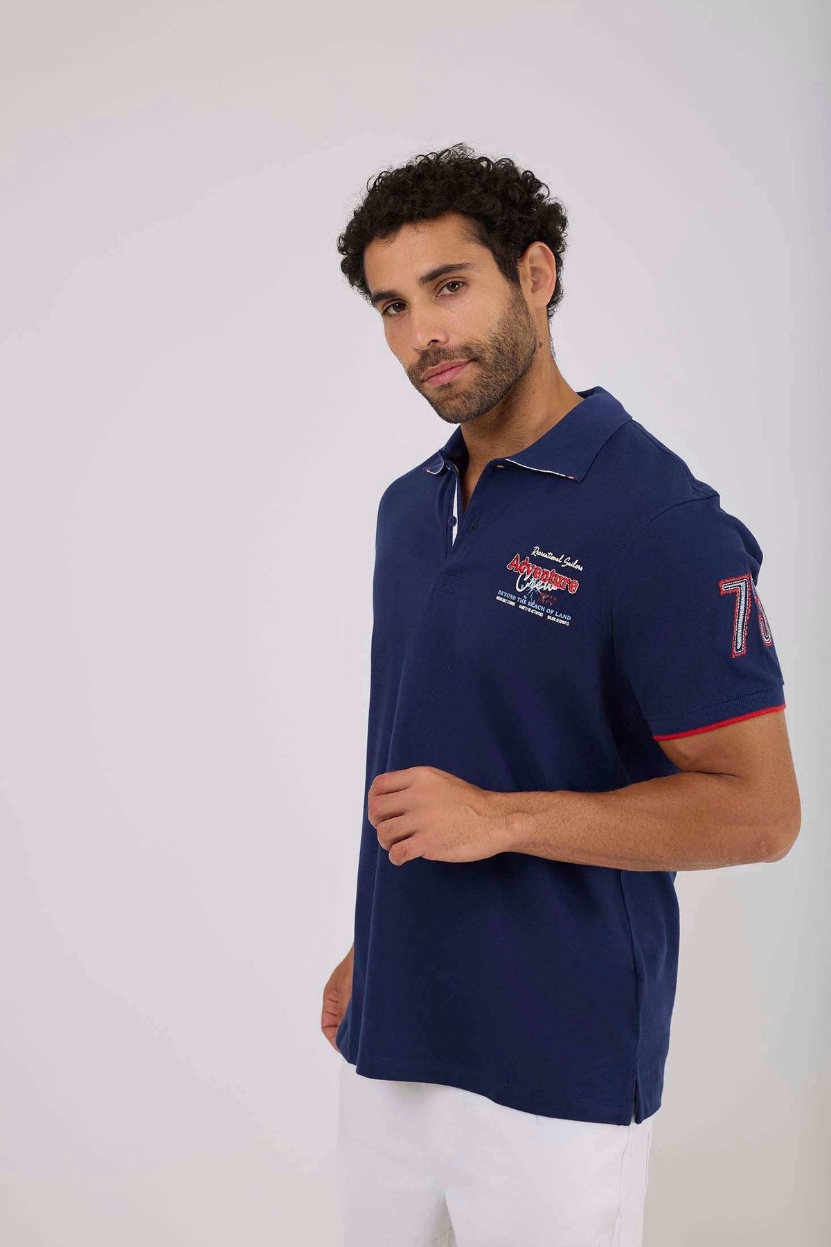 Men Regular Fit Polo - Dark Navy