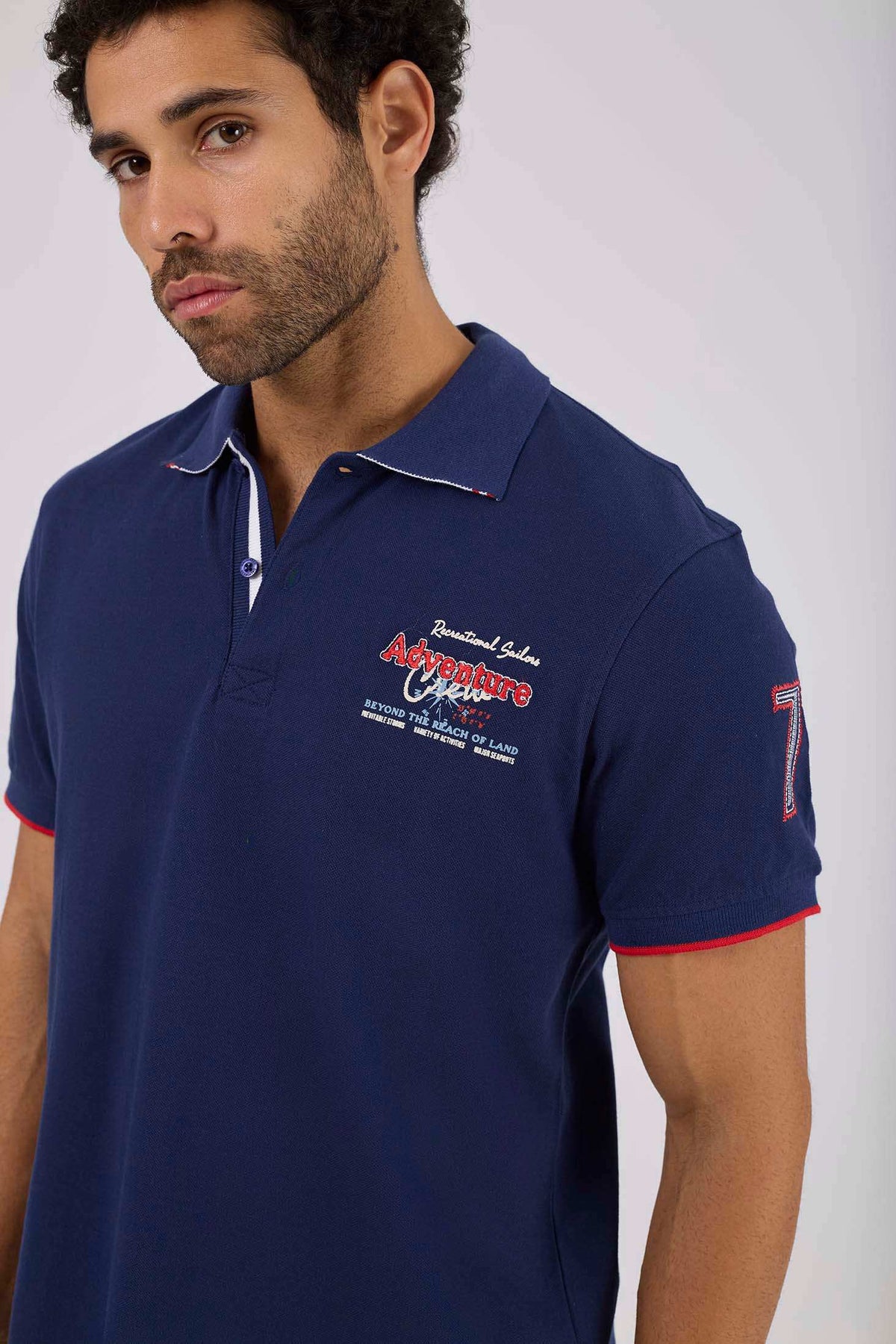 Men Regular Fit Polo - Dark Navy