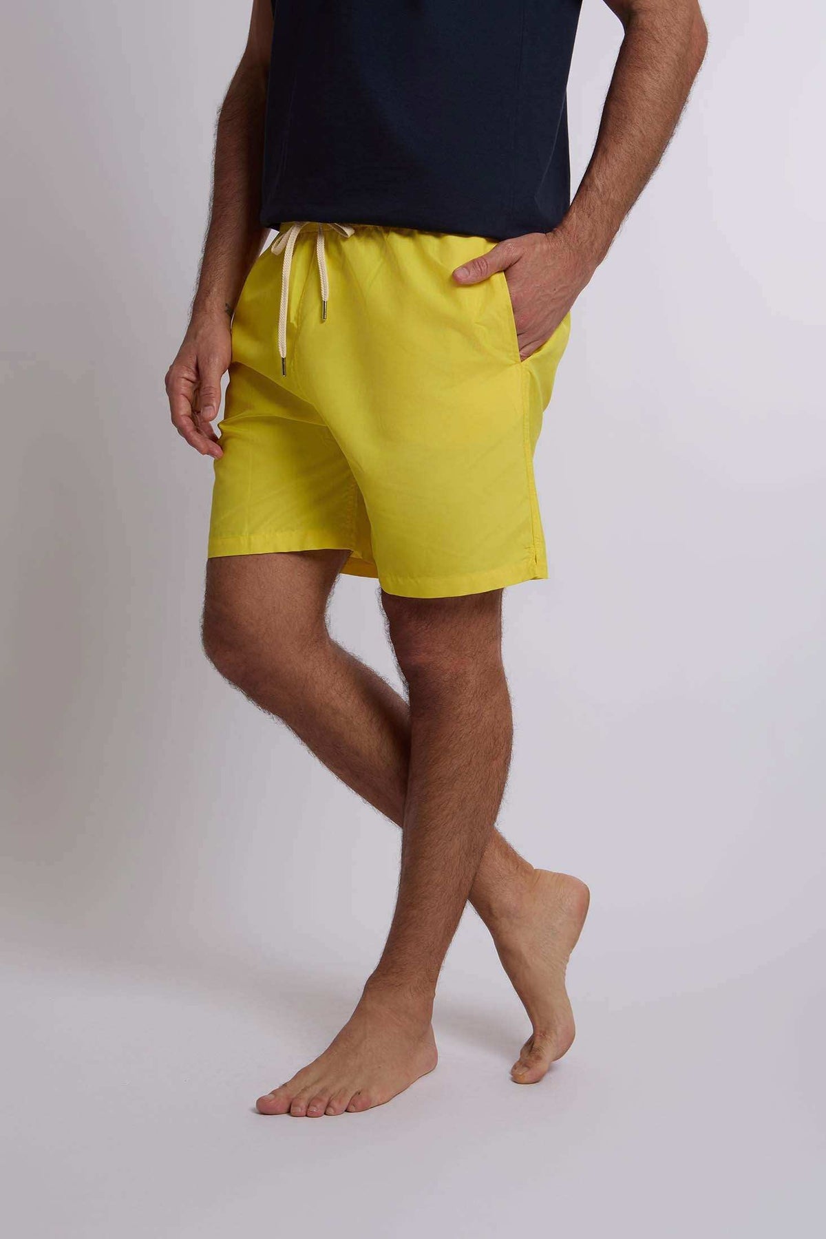 Men Regular Fit Swimming Short - Yellow