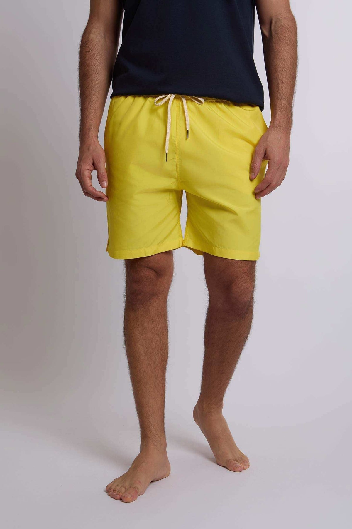 Men Regular Fit Swimming Short - Yellow