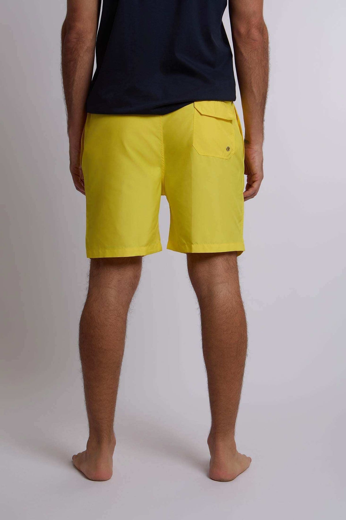 Men Regular Fit Swimming Short - Yellow