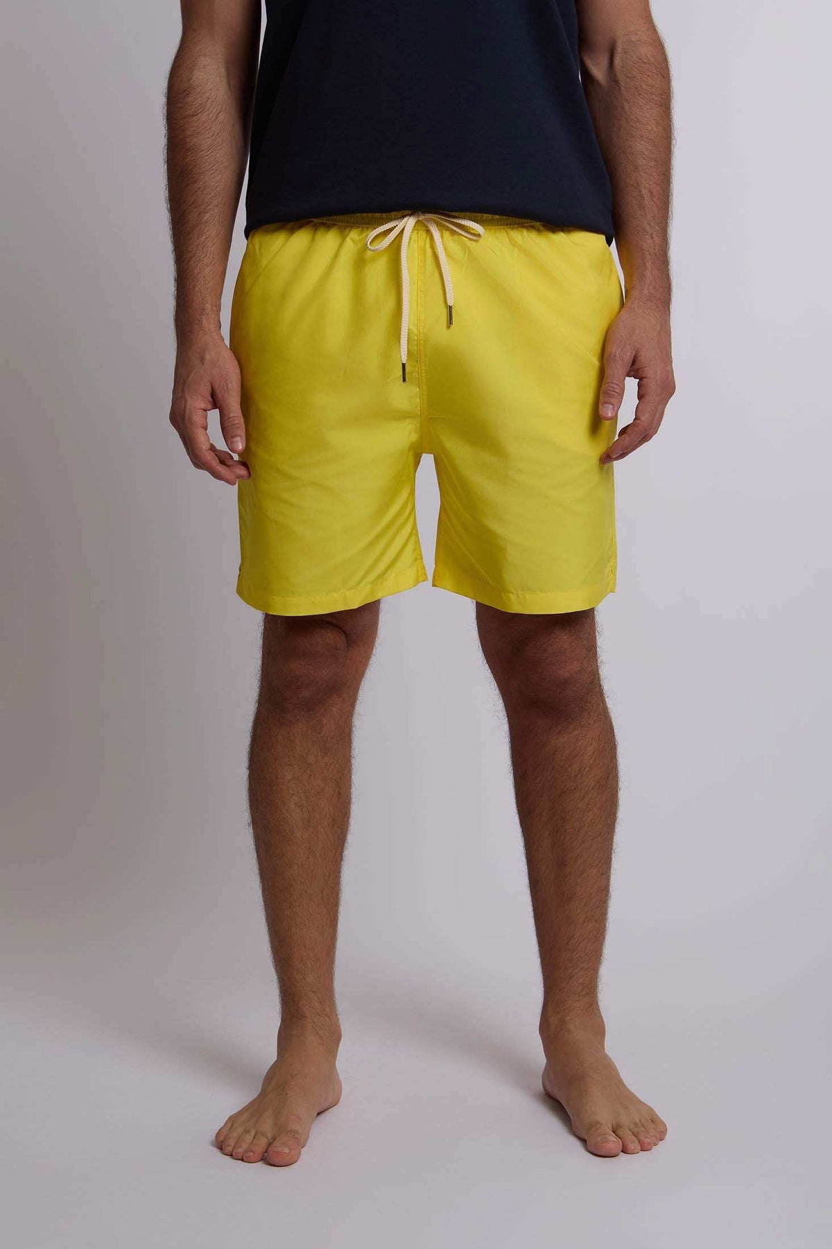 Men Regular Fit Swimming Short - Yellow