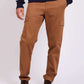 Men Regular Fit Pants Brown