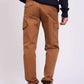 Men Regular Fit Pants Brown