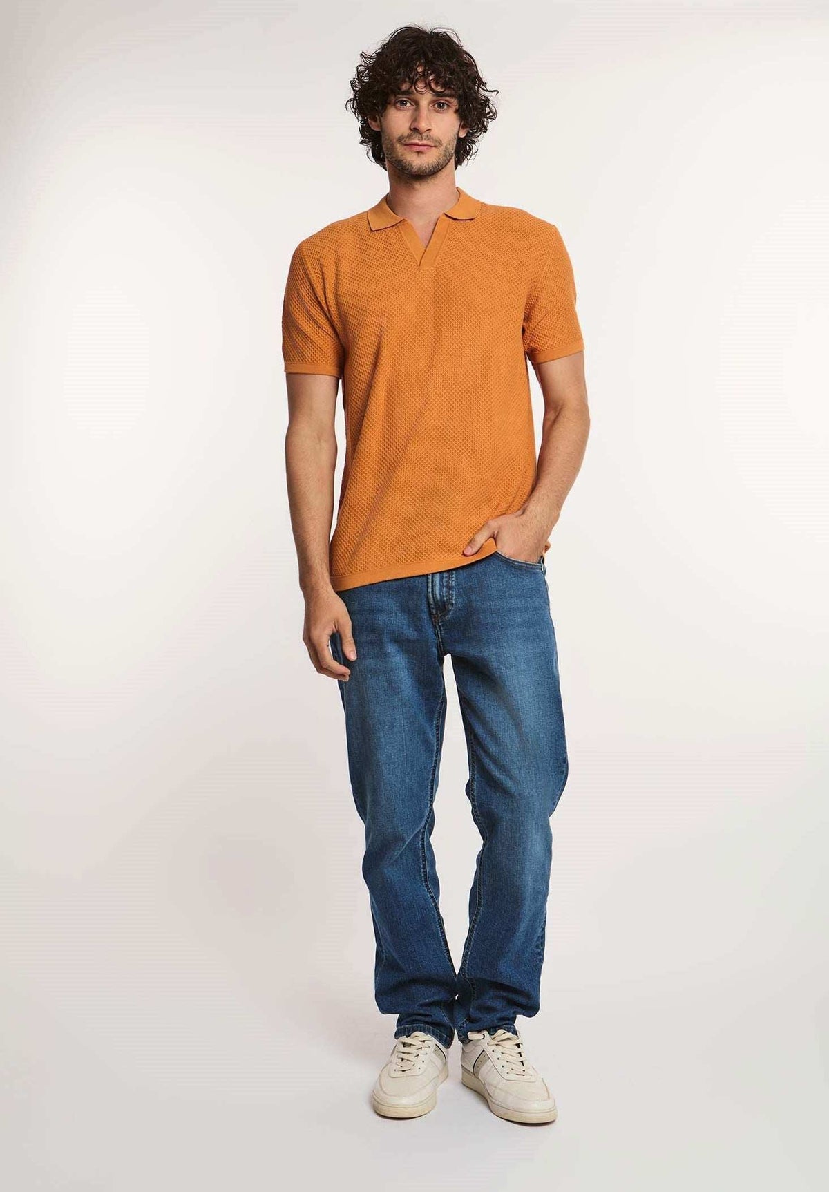 Men Regular Fit Polo - Blue