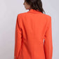 Women Regular Fit Blazer - Mandarin Red