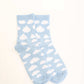 Crew Length Cloud Print Novelty Socks