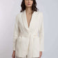 Women Regular Fit Blazer - Off White