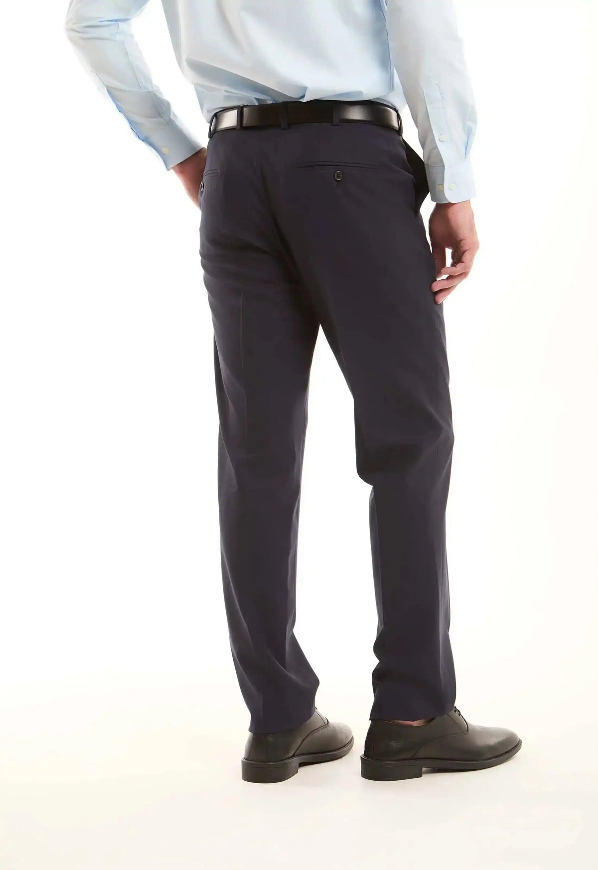 Wool-Blend Straight Pants