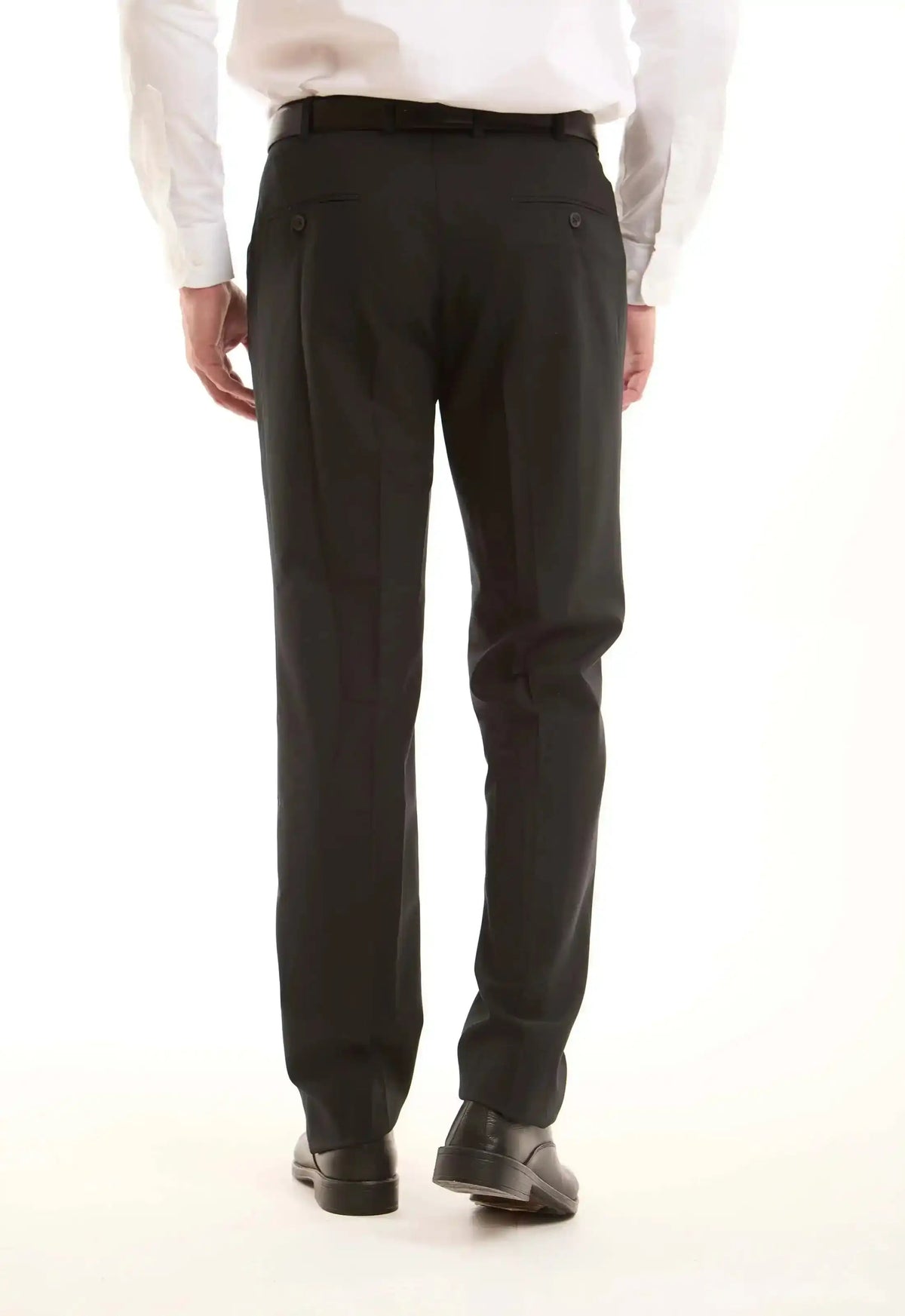 Wool-Blend Straight Pants