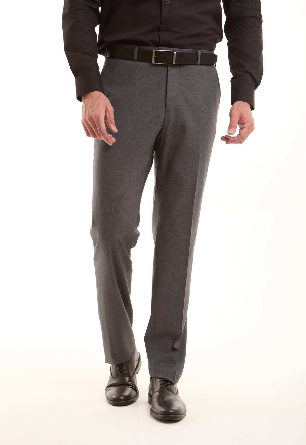 Wool-Blend Straight Pants