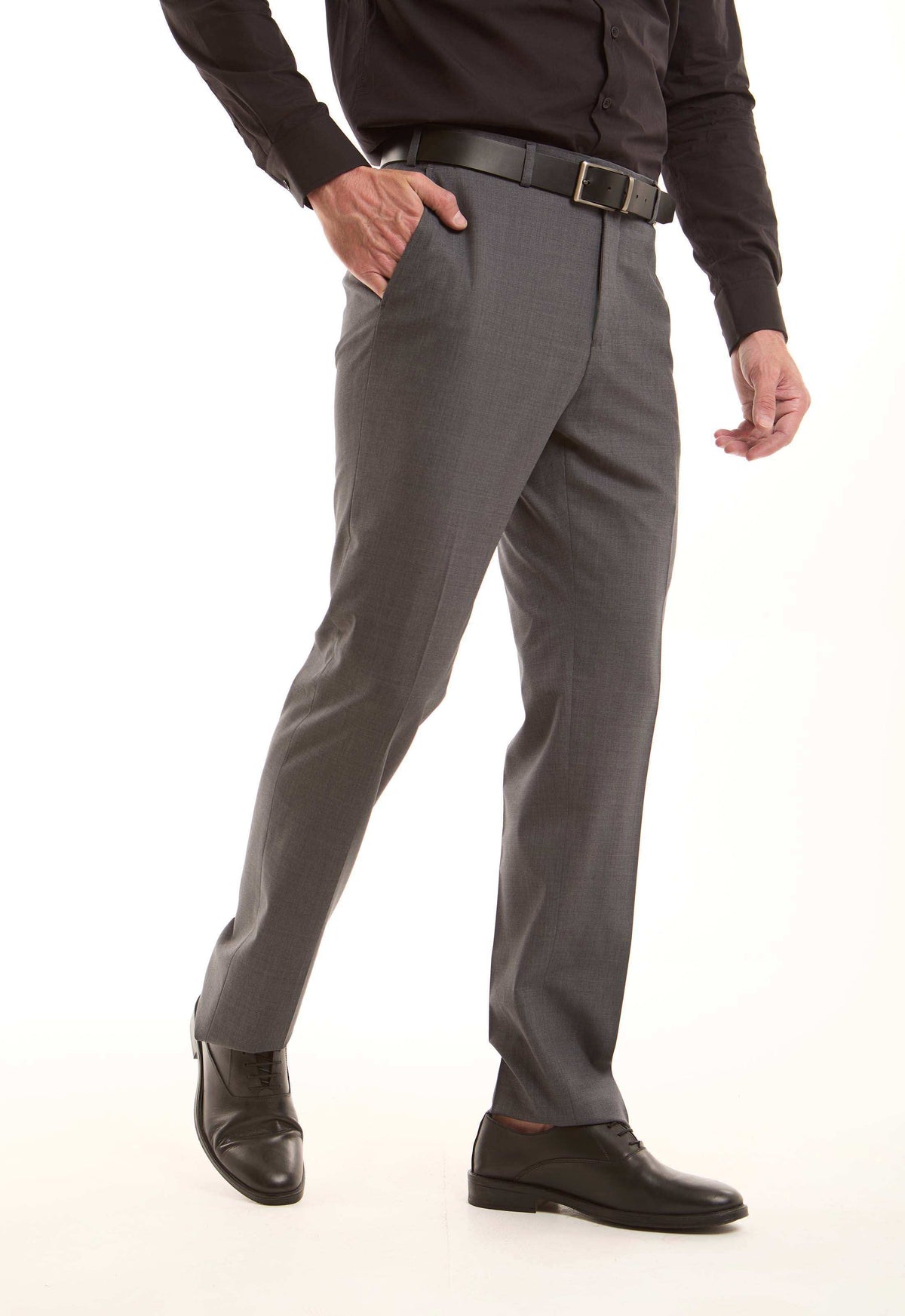 Wool-Blend Straight Pants