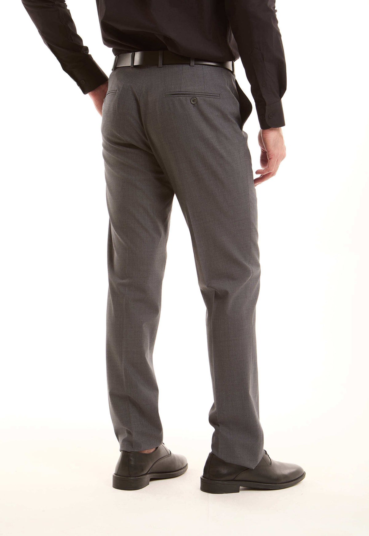 Wool-Blend Straight Pants