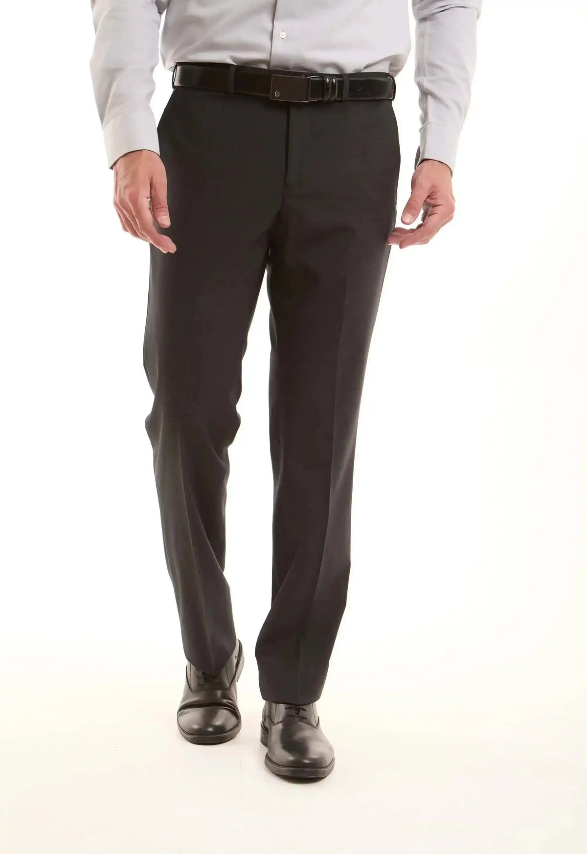 Wool-Blend Straight Pants