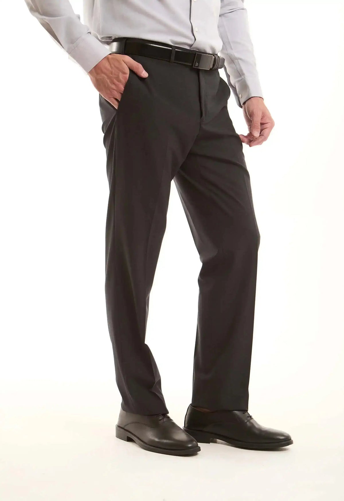 Wool-Blend Straight Pants