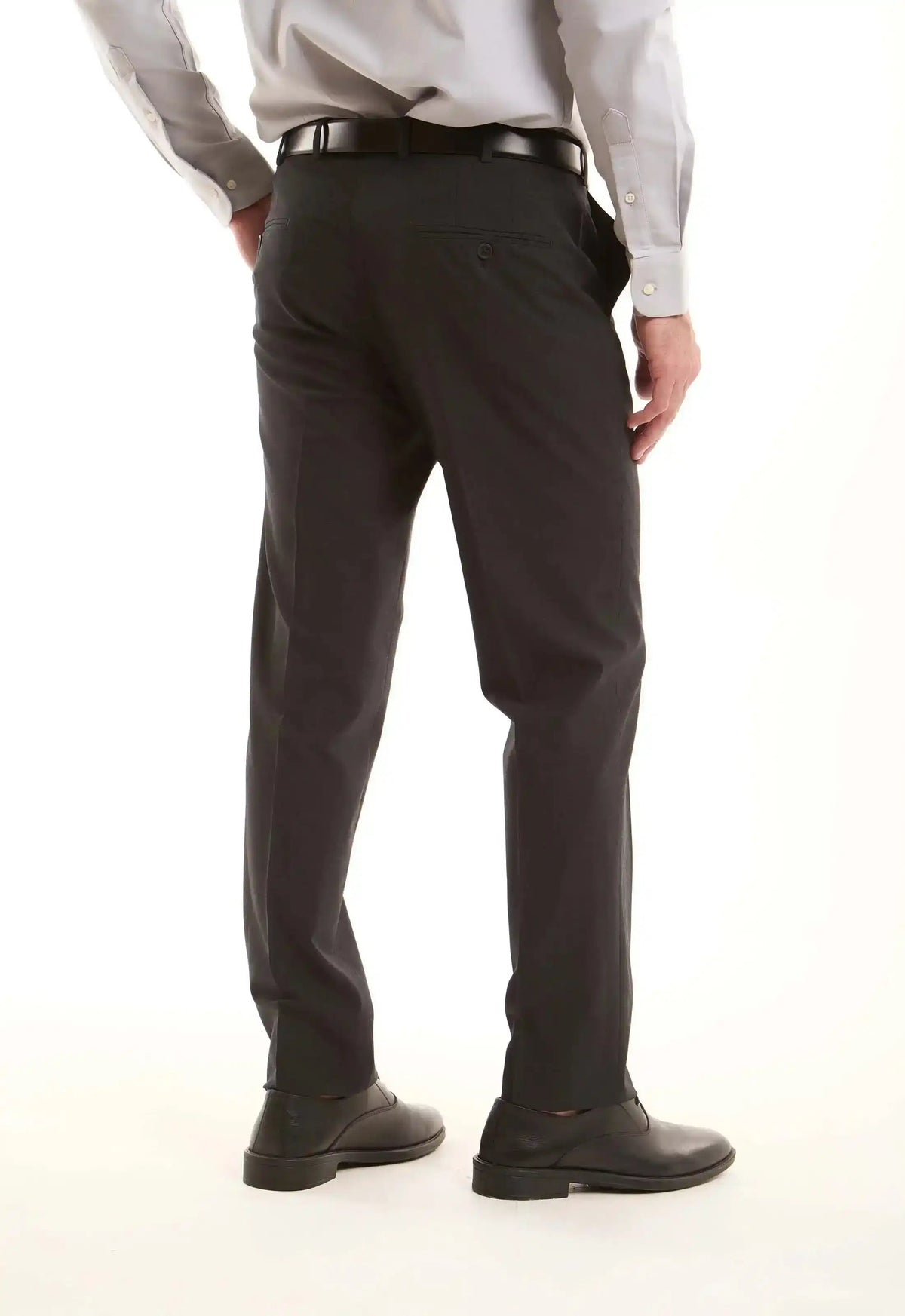 Wool-Blend Straight Pants