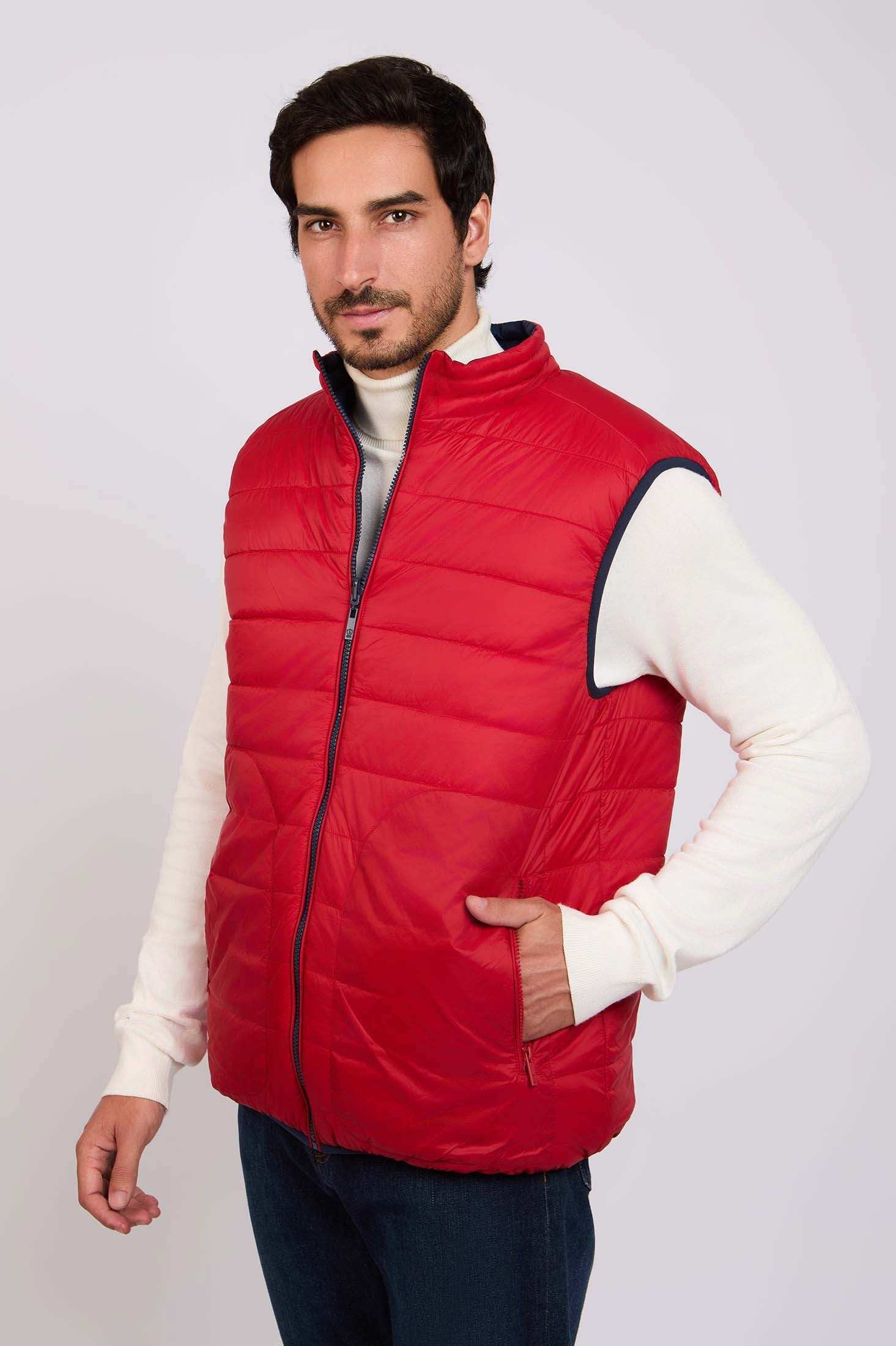 Men Regular Fit Vest Red