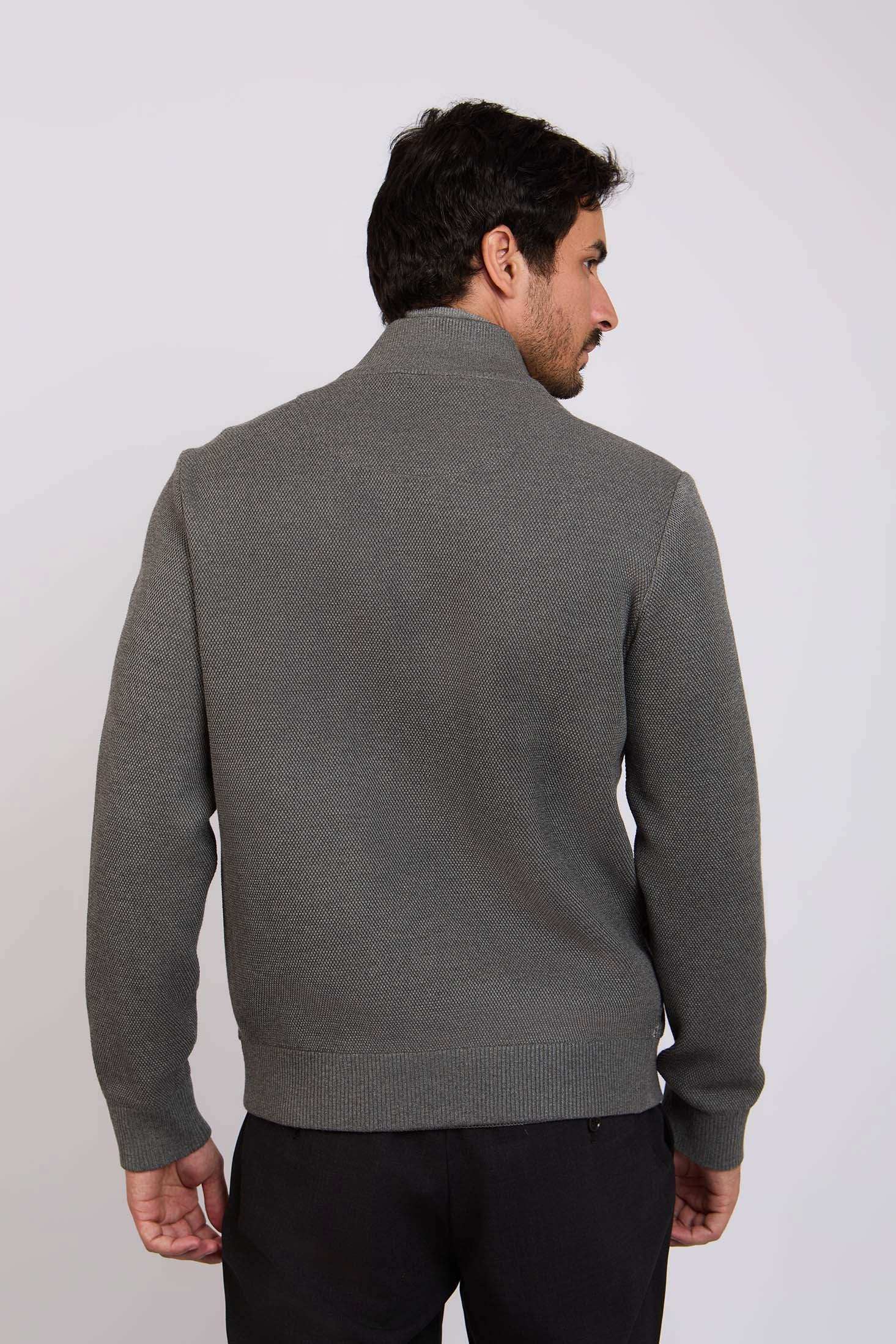 Men Regular Fit Jacket Dark Grey