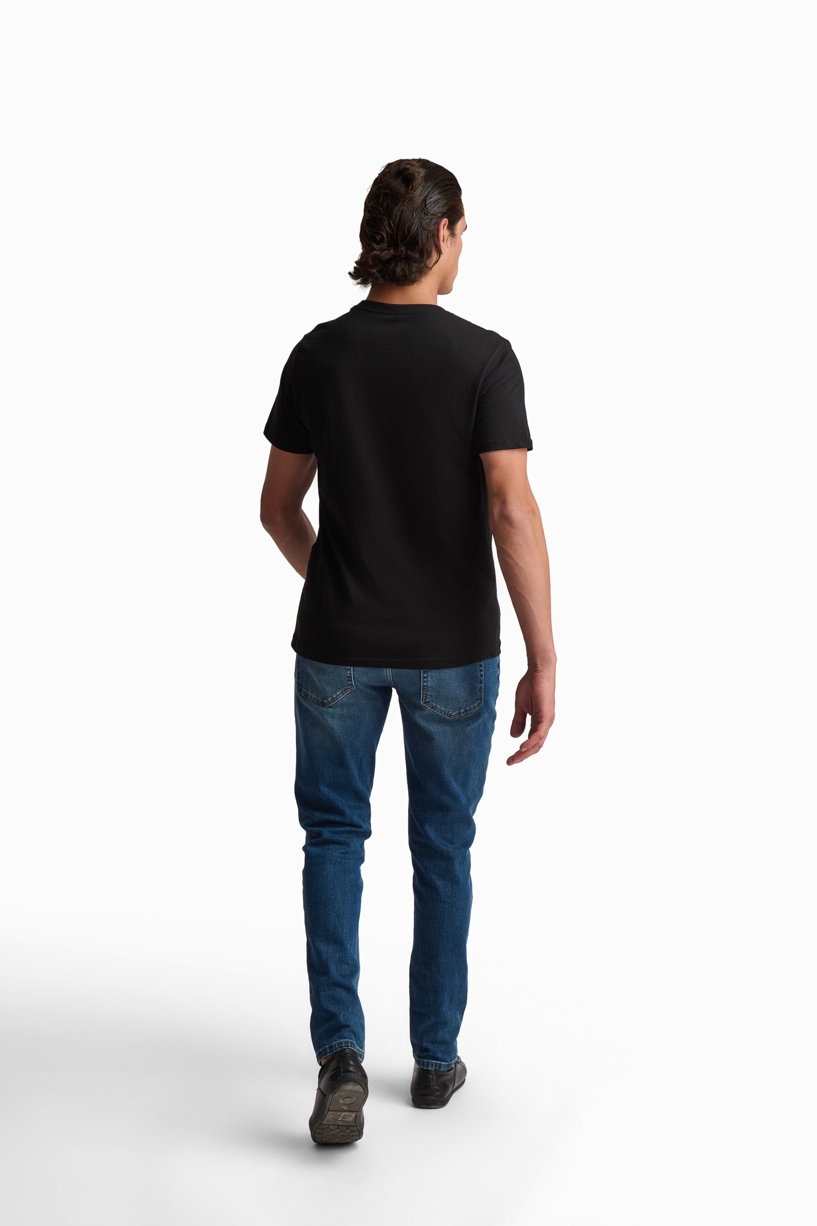 Black Cotton Crew Neck T-Shirt
