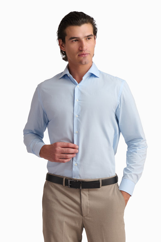 Light Blue Cotton Buttoned Shirt