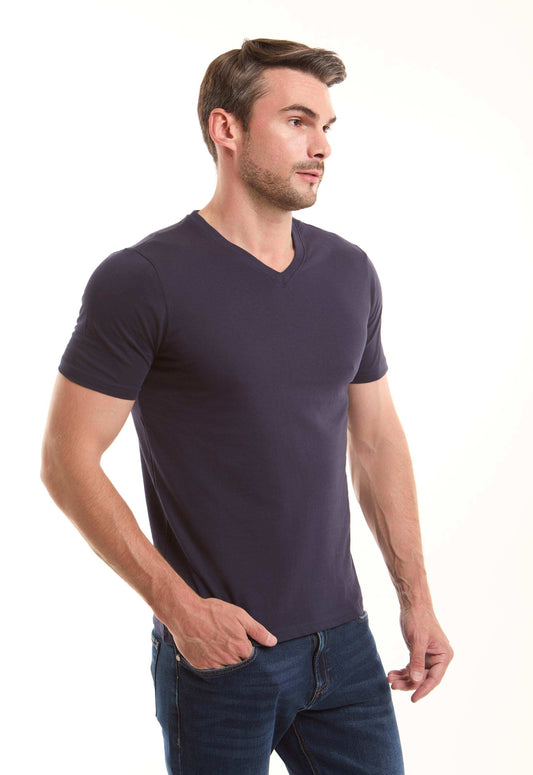 V-Neck Navy Basic Tee