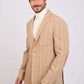 Men Regular Fit Blazer Beige