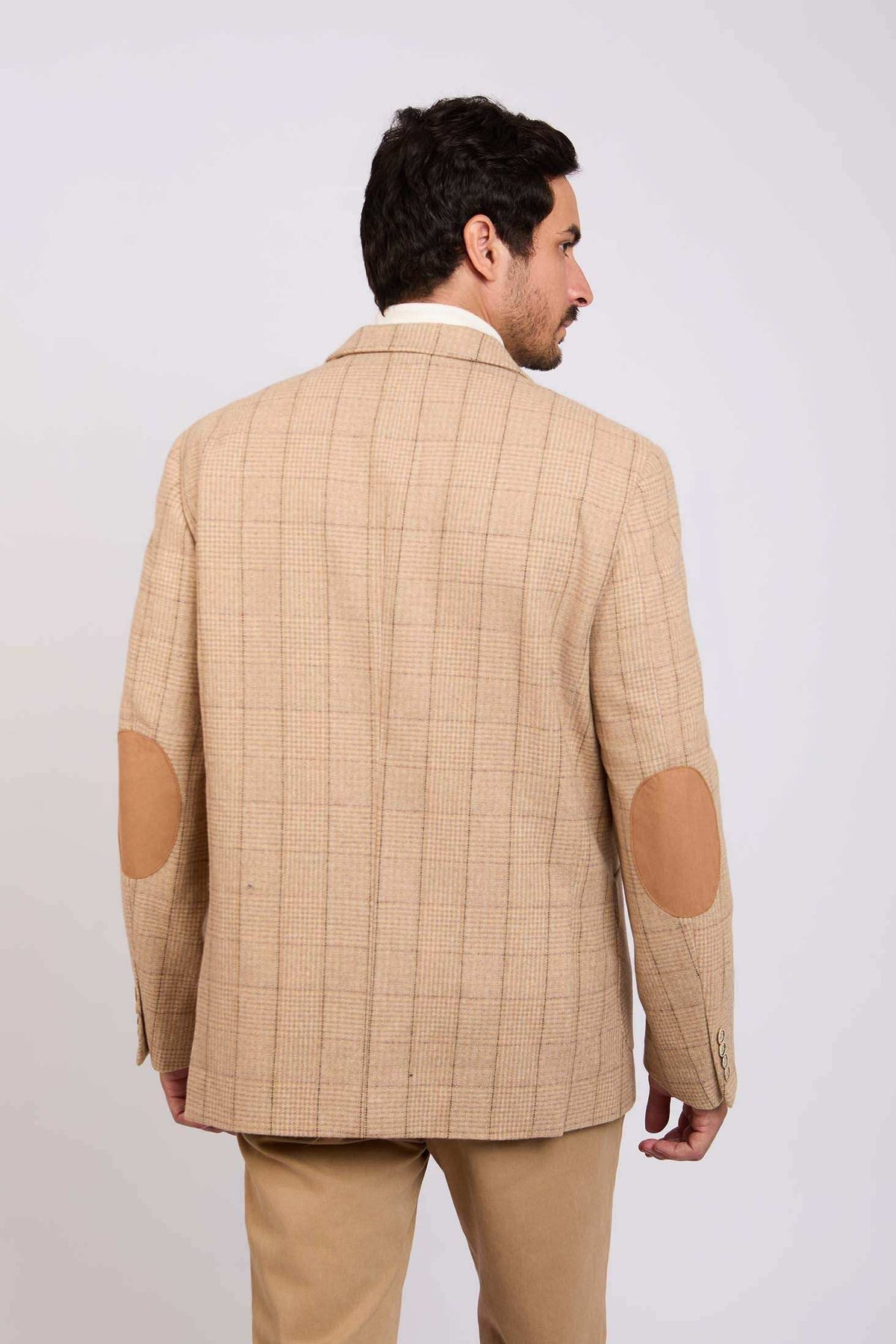 Men Regular Fit Blazer Beige
