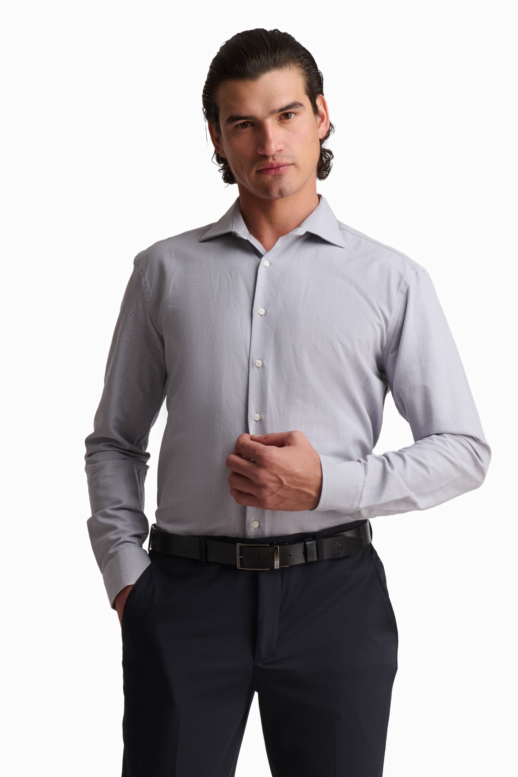 Light Grey Classic Cotton Shirt