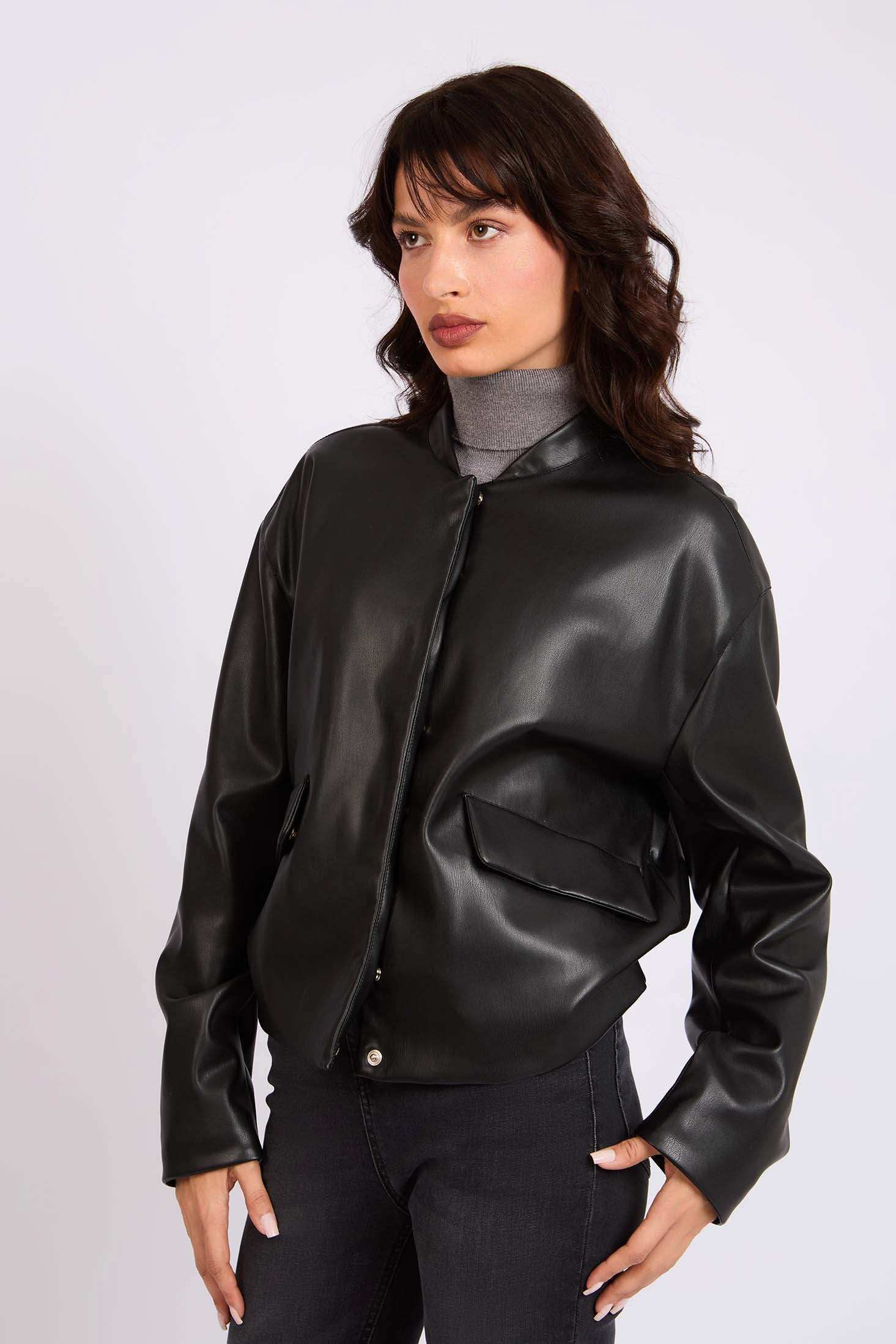 Women Regular Fit Jacket Black